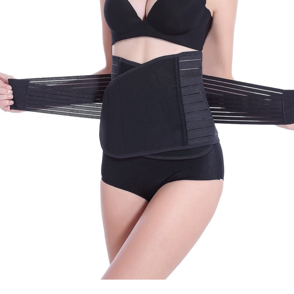 Elandy Scratchy Part Maternity Postpartum Support Band Before & After